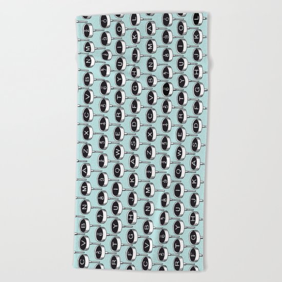 Infinite Typewriter_Mint Beach Towel
