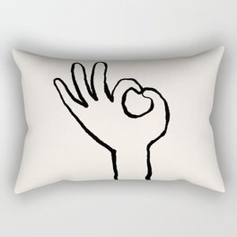 OK hand Rectangular Pillow