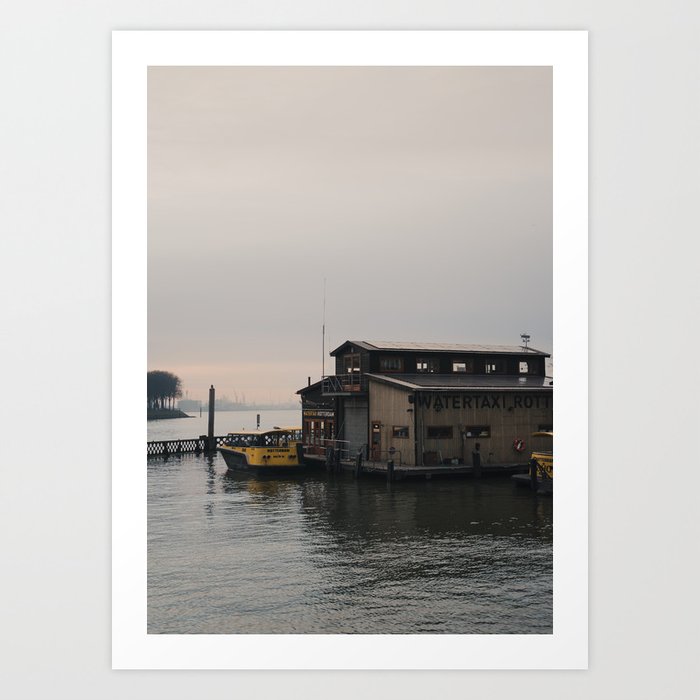 Rotterdam City Scene Watertaxi Art Print