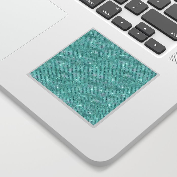 Teal Diamond Studded Glam Pattern Sticker