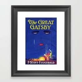 The Great Gatsby Book Cover Framed Art Print