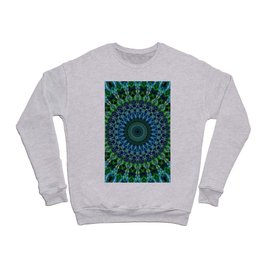 Dark Blue and green mandala Crewneck Sweatshirt