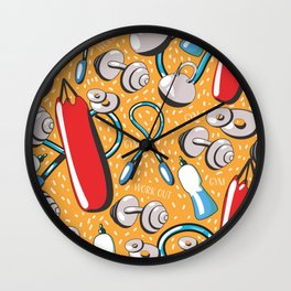 Exercise pattern Wall Clock