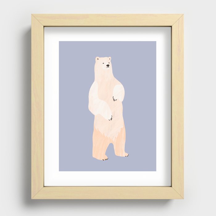 Polar Bear Recessed Framed Print