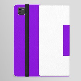 D (White & Violet Letter) iPad Folio Case