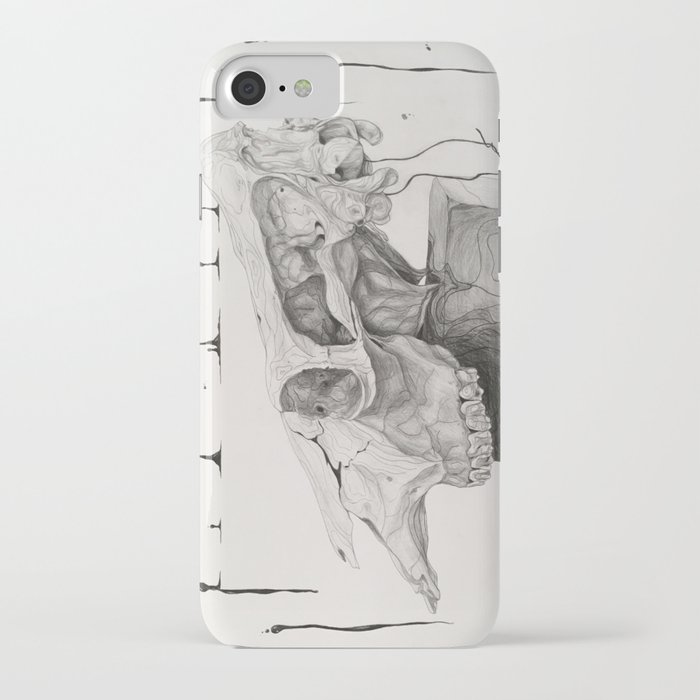 Horse Skull on a Block iPhone Case