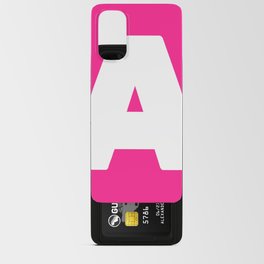 A (White & Dark Pink Letter) Android Card Case