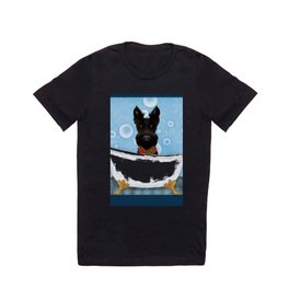 Scottie scottish terrier dog soap bubble bath clawfoot tub T Shirt