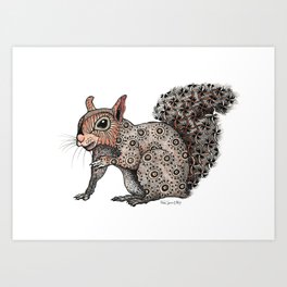 Squirrel Totem Art Print