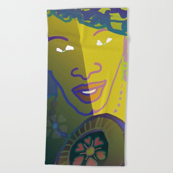 Shaman of the Healing Sounds Beach Towel