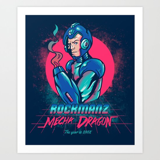 Mecha Dragon Art Print