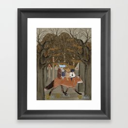 the amber fox Framed Art Print
