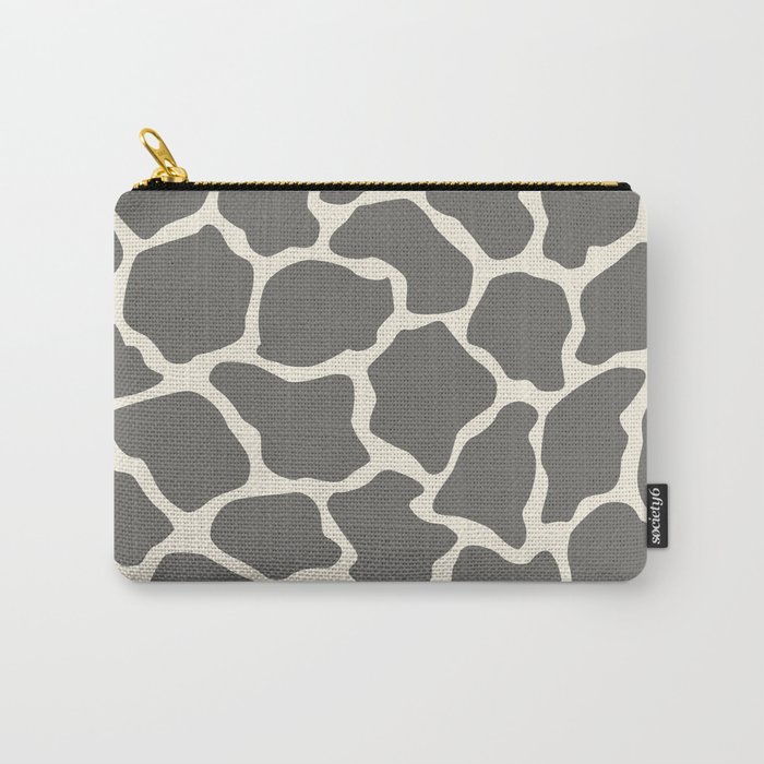 Safari Giraffe Print - Grey & Beige Carry-All Pouch