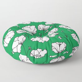 Green Spring Florals Floor Pillow