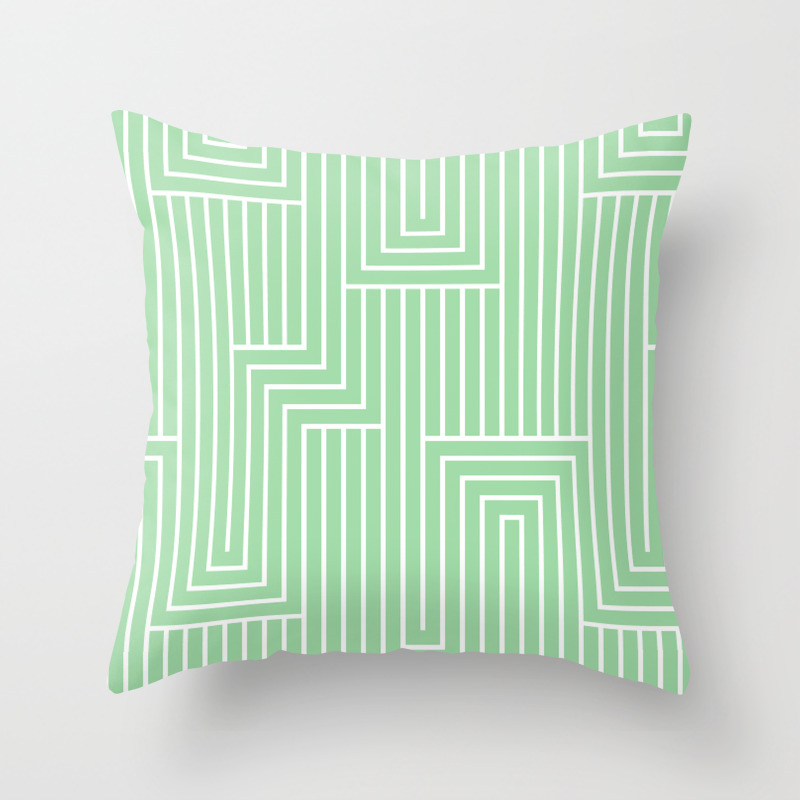 White Pastel Mint Green Art Decor Pattern 2 Inspired By 2020 Color Of The Year Neo Mint Throw Pillow By Pipafineart Society6