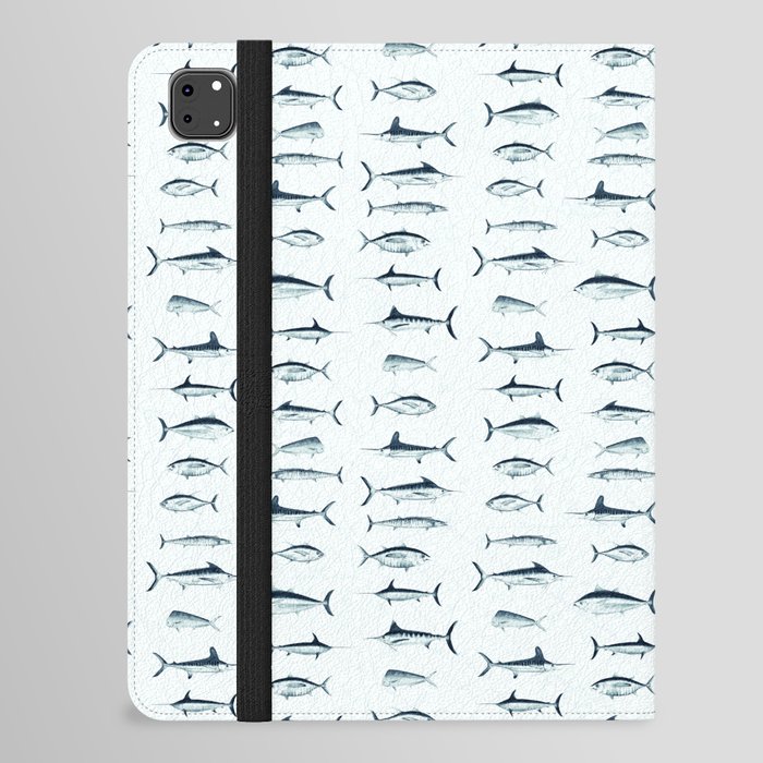 SPORT FISH Pattern Yellowfin tuna, Bluefin, Blue Marlin, White Marlin, Wahoo, Swordfish, Mahi-mahi iPad Folio Case