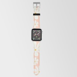 Retro Daisy Pattern - Peach Pink Bold Floral Apple Watch Band