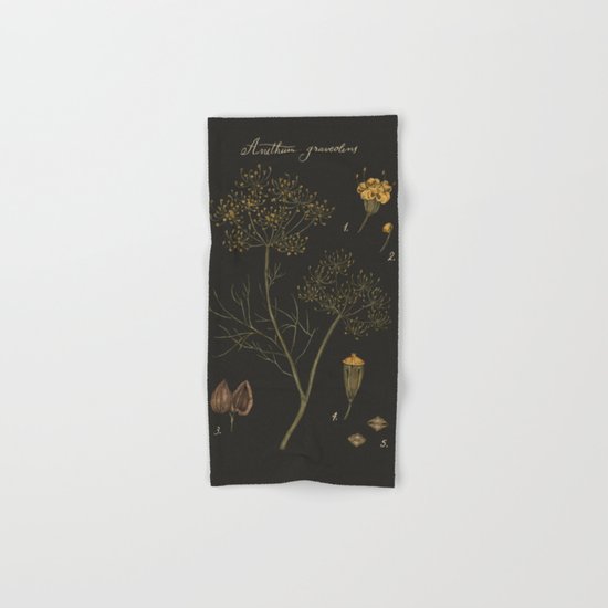 Dill (Dark Background) Hand & Bath Towel