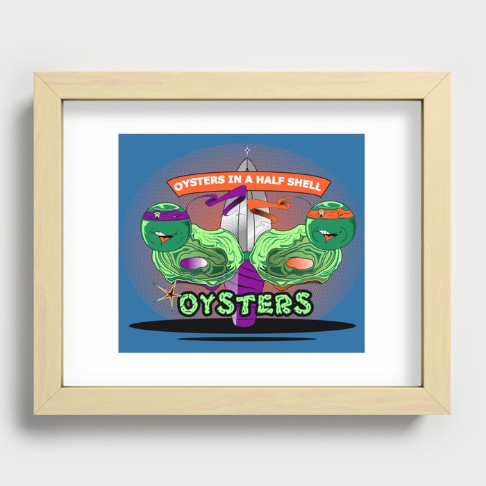 Oysters In A Halfshell Recessed Framed Print