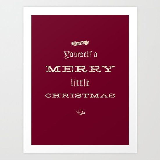 Merry Little Christmas Art Print