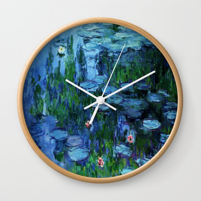 Claude Monet Water Lilies / Nymphéas deep Wall Clock