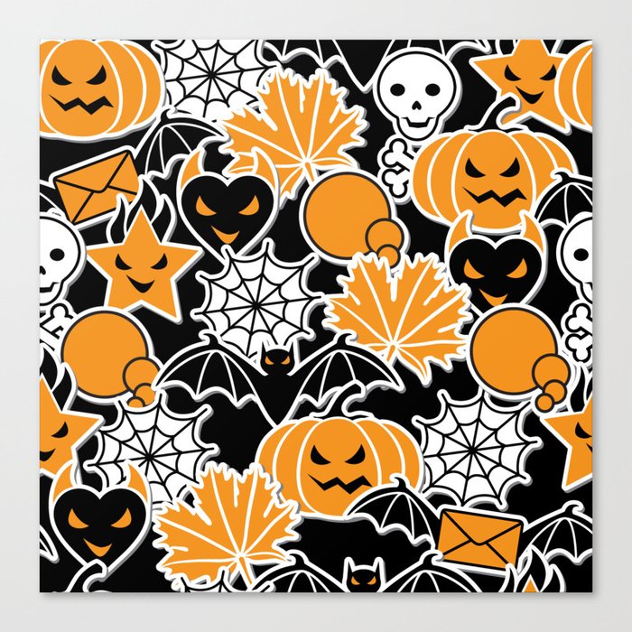 Halloween Pattern Canvas Print
