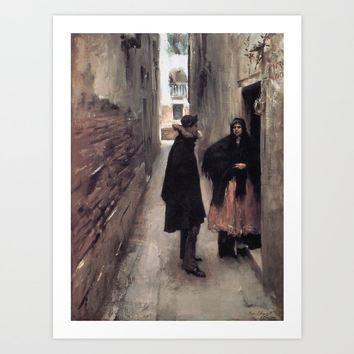 John Singer Sargent A Street in Venice 1880 Art Print