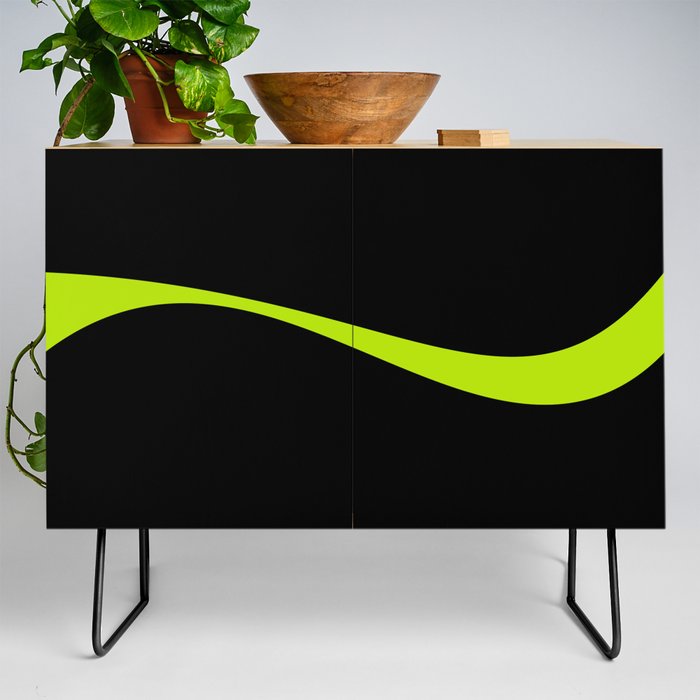 Simple Waves 2 - Lime Green Credenza