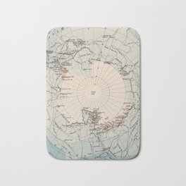 Vintage Antarctica Exploration Routes Map (1906) Bath Mat | Arcticexploring, Antarctica, Arcticgeography, Oldantarcticaatlas, Southpolegeography, Antarcticahistory, Antarcticamap, Antarcticaatlas, Arcticexplorations, Southpoleatlas 