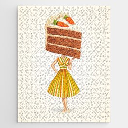 Cake Head Pin-Up: Carrot Cake Jigsaw Puzzle