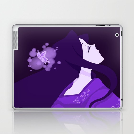 The Purple Butterfly KIMONO Laptop & iPad Skin