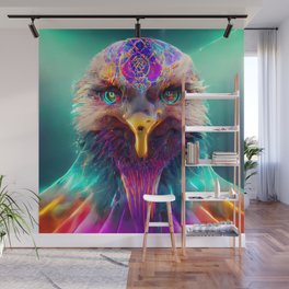 Psychedelic Eagle Wall Mural