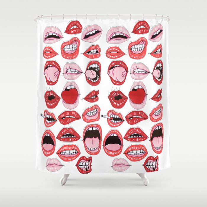 Lip Action Shower Curtain