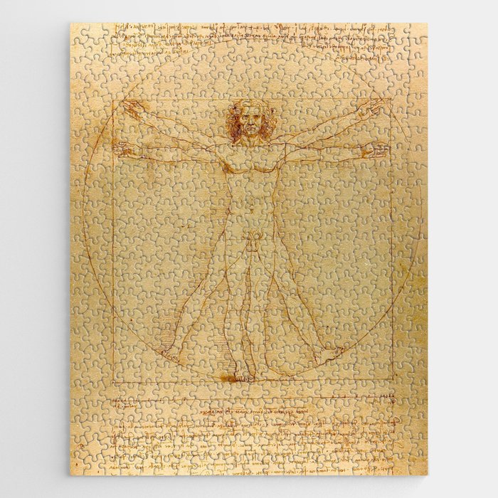 Leonardo da Vinci Luc Viatour of Vitruvius Jigsaw Puzzle