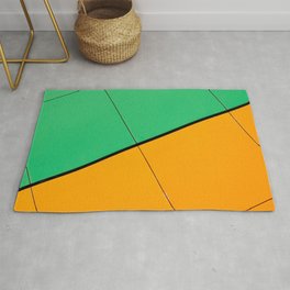 Yellow and Green Area & Throw Rug