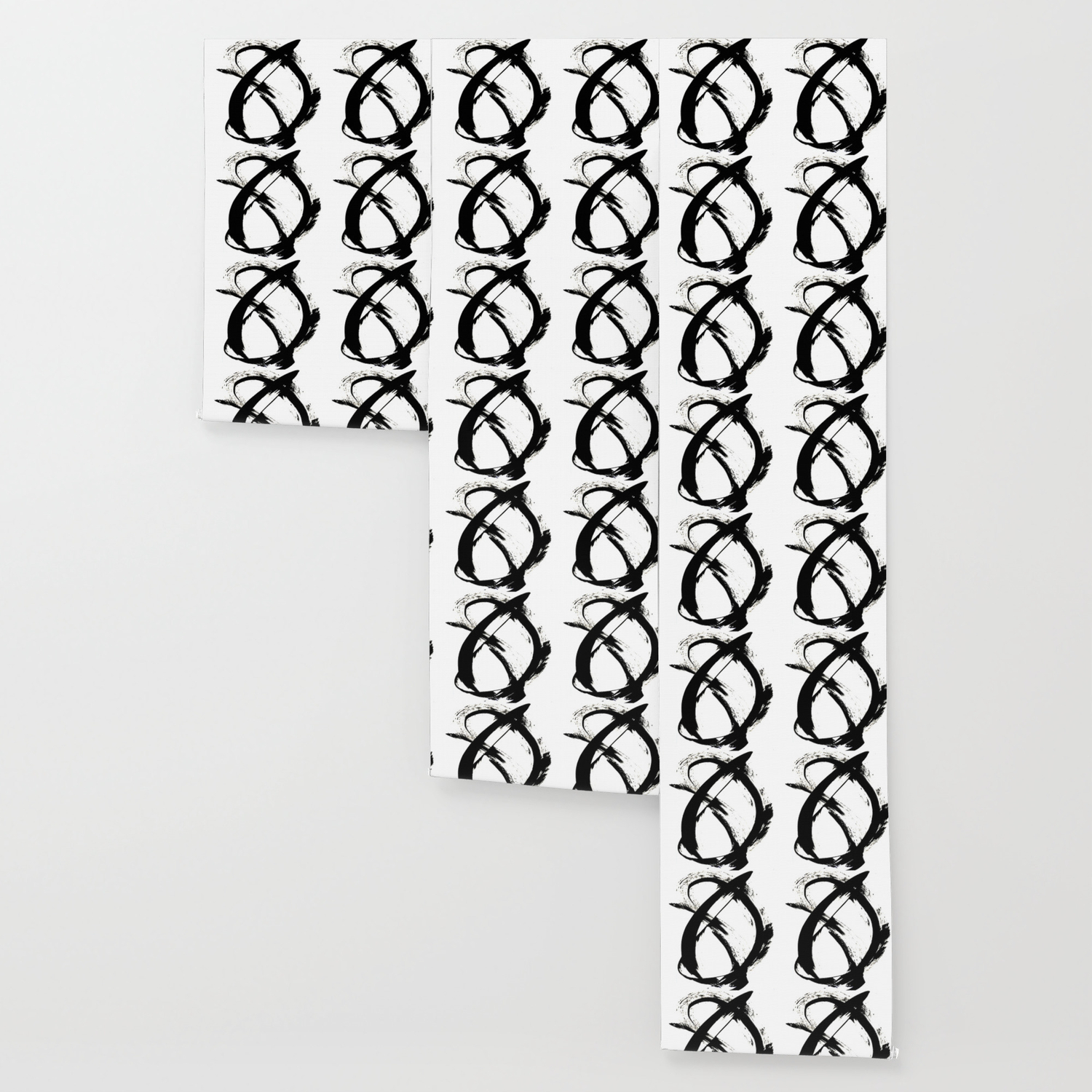 Brushstroke 7 A Minimal Abstract Piece In Black And White