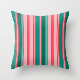 Watermelon Stripes Pattern Design Throw Pillow