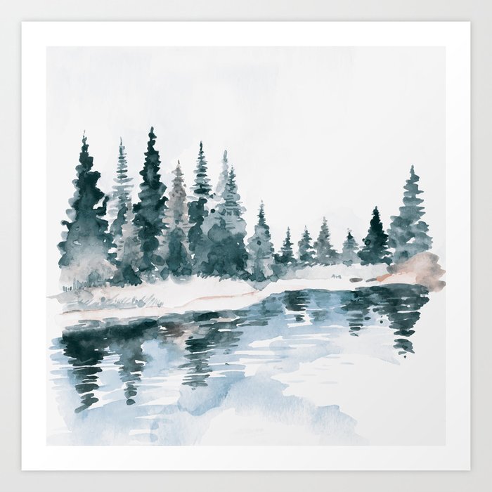 Mountain River Art Print