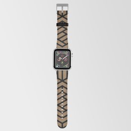 Black and Brown Cube Geometric Pattern Pairs DE 2022 Trending Color Brown Bear DE6140 Apple Watch Band
