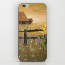 Farm Sunflower Painting iPhone Skin