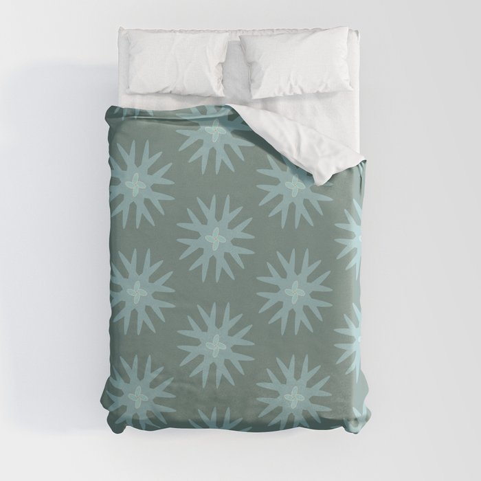 Happy-Green-Bloom-Large-Pattern Duvet Cover