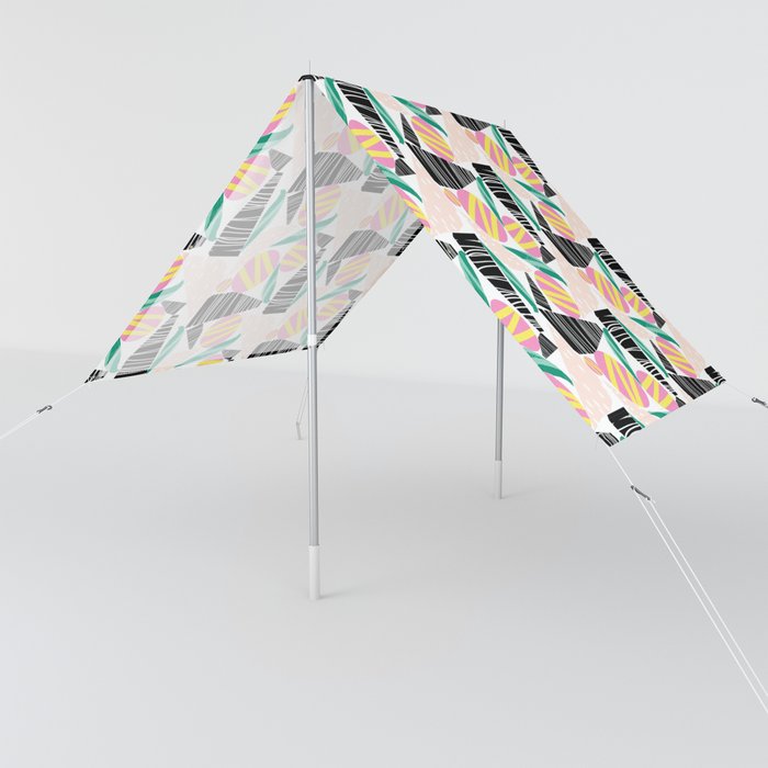 Contemporary Shapes Collage Sun Shade