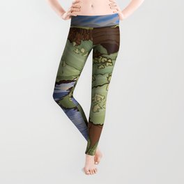 USA national park poster-new mexico Leggings