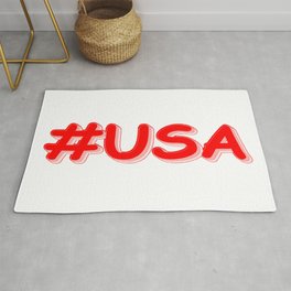 "#USA" Cute Design. Buy Now Area & Throw Rug