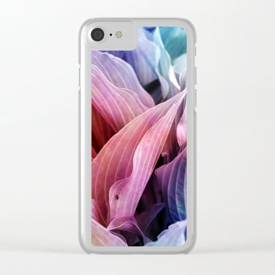 colored leafs Clear iPhone Case