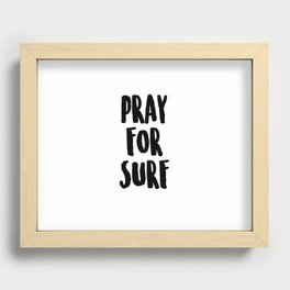 PRAY FOR SURF Recessed Framed Print