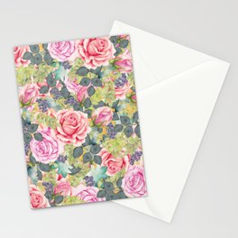 Rose Flower Garden Pattern Stationery Cards