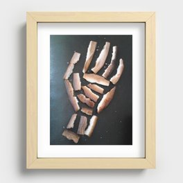 Pizza Crust Hand Recessed Framed Print
