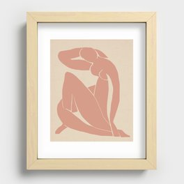Blue Nude by Henri Matisse in Natural Recessed Framed Print