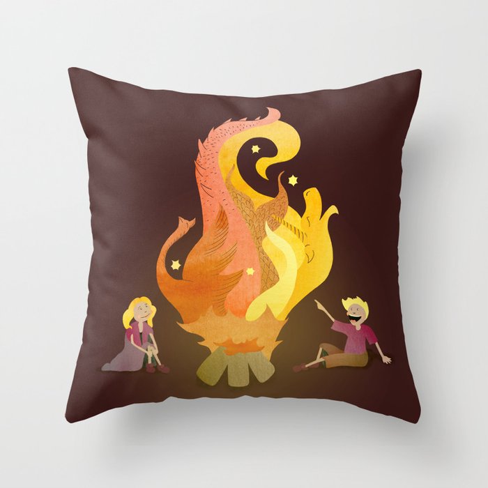 Campfire Magic Throw Pillow